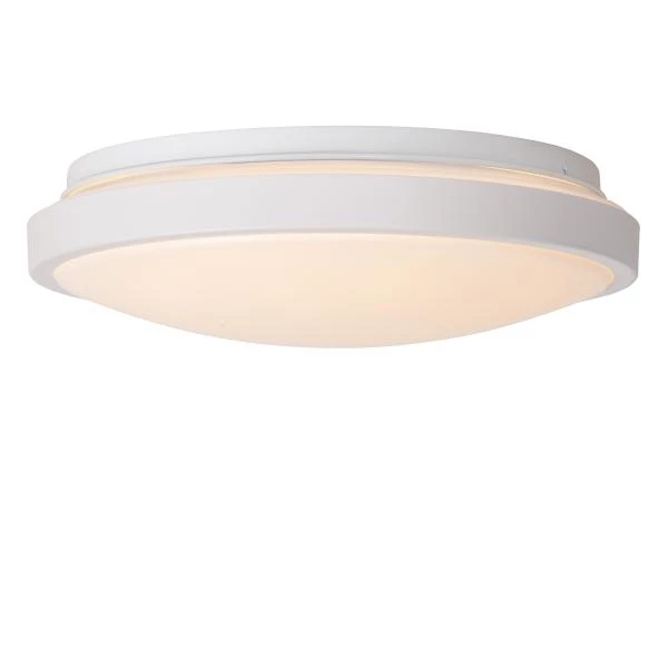 Lucide DASHER - Plafonnier Salle de bains - Ø 29,3 cm - LED - 1x12W 2700K - IP44- Détecteur De Mouvement & Jour/Nuit - Blanc - détail 1
